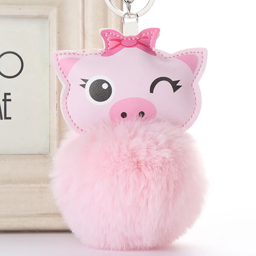 pink 2 Симпатичные свиньи Светодиодные брелоки с фонариком звук забавные игрушки Брелоки ювелирные изделия - Цвет: pink 2