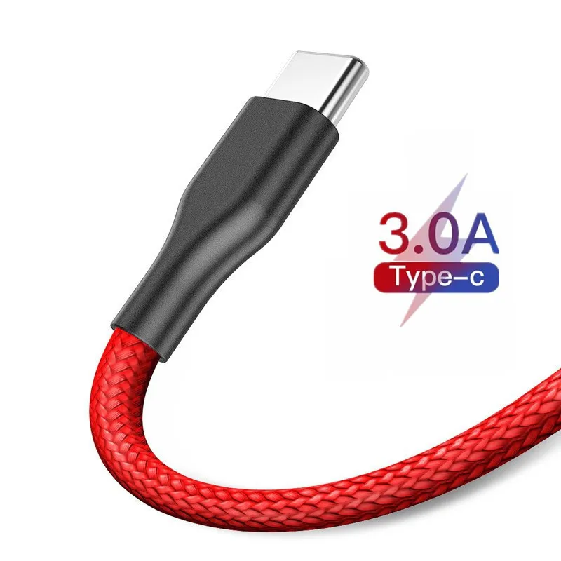 

USB Type C Cable 3A for Huawei Samsung Xiaomi Redmi Note 7 K20 Pro Mobile Phone Fast Charge USBC Type-c Wire Cord USB-C Charger