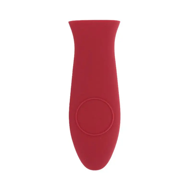 Силиконовый держатель с горячей ручкой, противоскользящий термостойкий рукав для горшка, ручка, крышка для кухонной посуды, аксессуары, новинка - Цвет: R