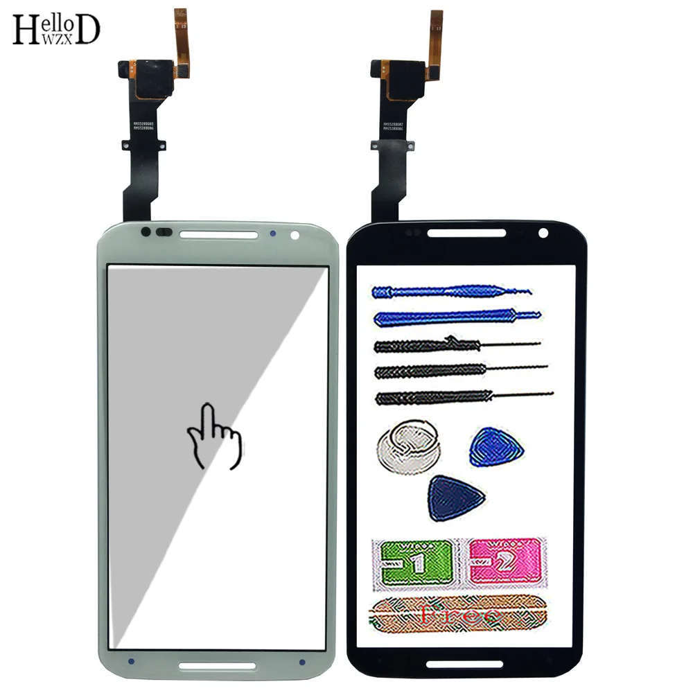 

Сенсорный экран 5,2 дюйма для Motorola Moto X2 XT1092 XT1095 XT1097, сенсорная панель объектива, дигитайзер, переднее стекло, инструменты в сборе