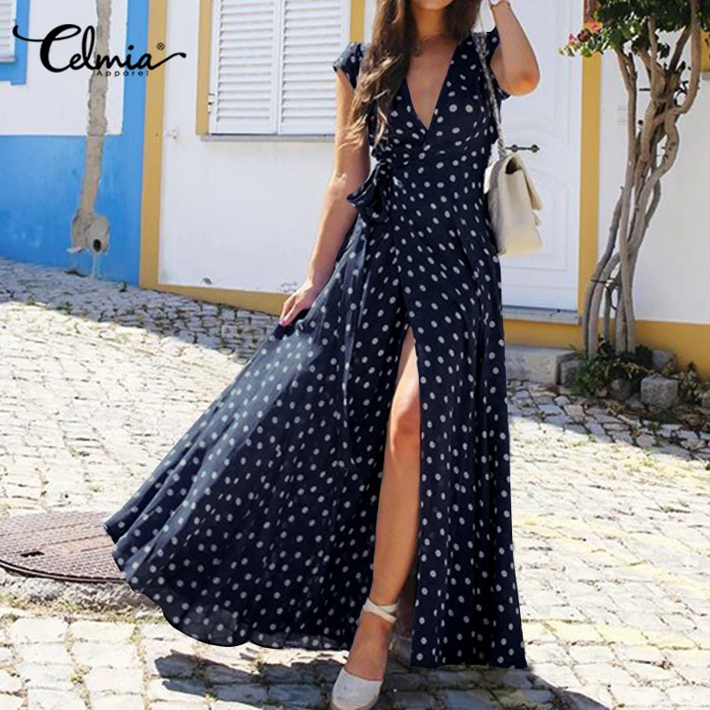 bohemian polka dot dress