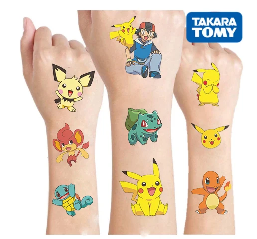Новые оригинальные детские наклейки с покемоном и татуировками случайный набор 1