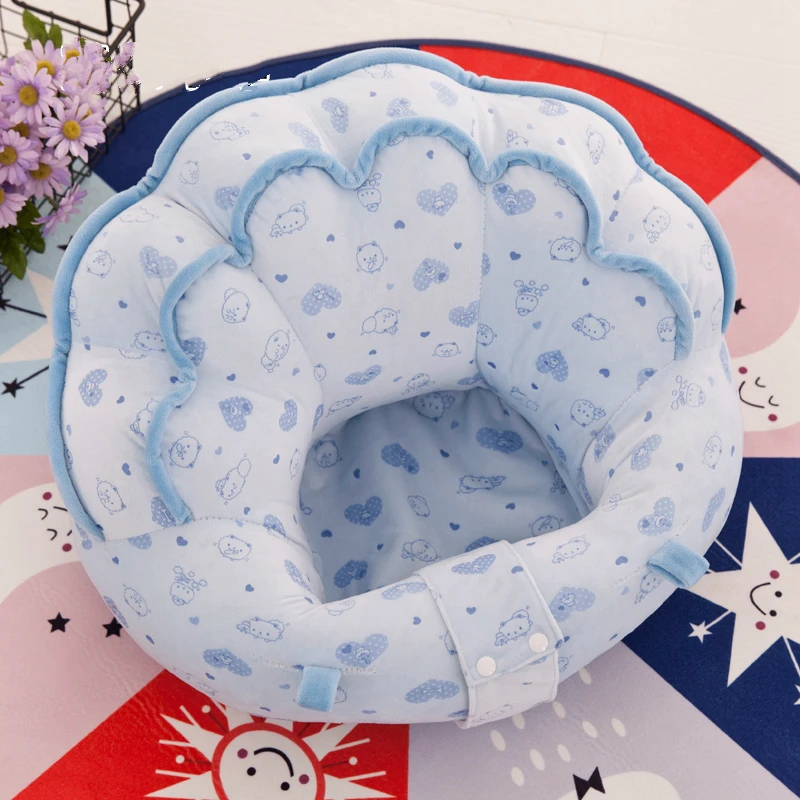 Небесно-голубой Baby Seat Plush Toy Infant Back Support Learning Sit Safety Comfortable Plush Baby Sofa Feeding Chair Seat Christmas NewbornGift - Цвет: Небесно-голубой