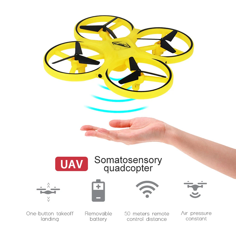 

Mini Drone for Kids, 2.4G Gravity Sensor RC Nano Quadcopter with Infrared Obstacle Avoidance, Hand Control, Throw to Fly
