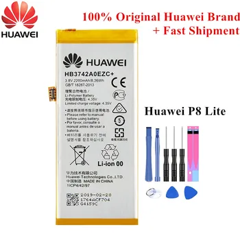 

100% Original Battery HB3742A0EZC+ for Huawei P8 Lite Ascend P8Lite TAG-L21 L22 L23 L01 L03 L13 ALE-L21 UL00 2200mAh Accu +Tools