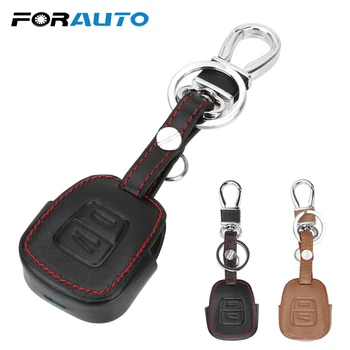

FORAUTO Car Key Protect Bag Leather Car Key Case 2 Button for Opel CORSA ASTRA TIGRA VECTRA ZAFIRA Auto Accessories