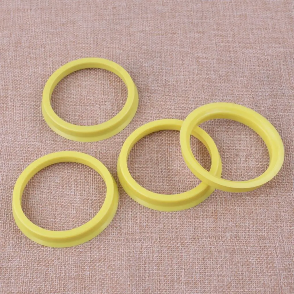 

4Pcs Yellow ABS 66.6mm-57.1mm Wheel Spacer Center Spigot Hub Centric Rings Car Accessories Fit for VW Audi Seat SKODA Mercedes