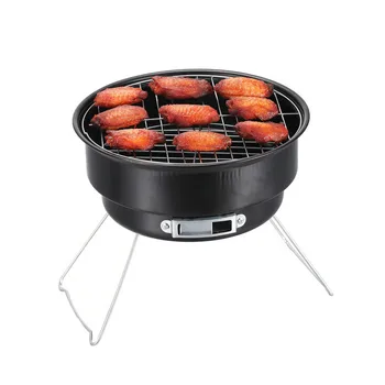 

Portable BBQ Grill Non-stick Surface Folding Barbecue Charcoal Grill Mini Round Outdoor Camping Picnic BBQ Tool ZM916