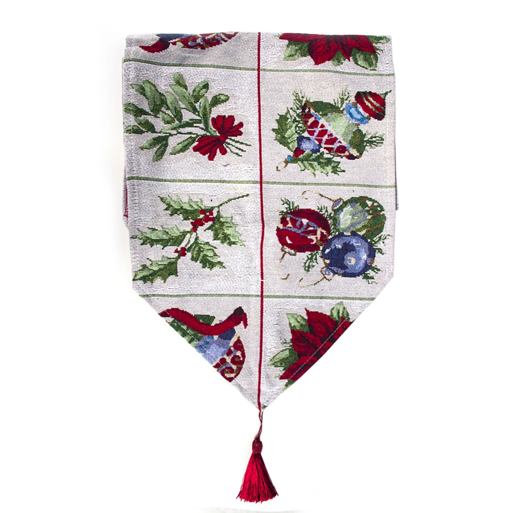 180*34 см Рождественская скатерть для обеденного стола с флагом, украшения для дома, вечерние, для ресторана - Цвет: red3