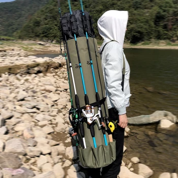 BIG PROMO ❤️ GHOTDA Fishing Bag Portable Multifunction Nylon Fishing Bags Fishing Rod Bag Case Fishing Tackle Tools Storage Bag - discount item 44% OFF Sports & Entertainment