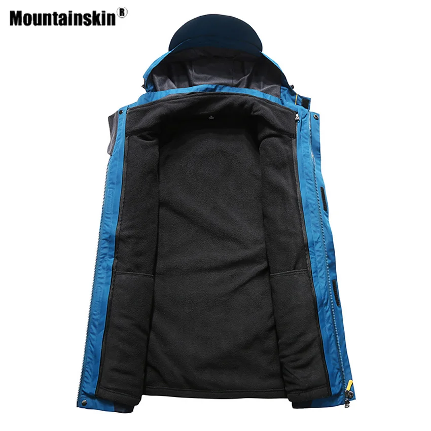 Mountainskin для мужчин и женщин 2 шт. походные Куртки Спорт на открытом воздухе термо ветровка Кемпинг Альпинизм Треккинг лыжный мужской пальто VA696