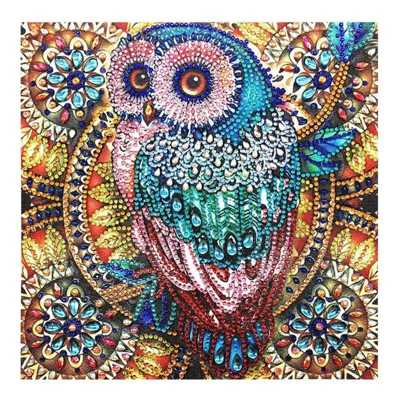 

5D Diamond Painting Owl Pattern 2020 New Multicolor Shaped Diamond Cross Stitch DIY Mosaic Diamond Painting Set for Custom Sale