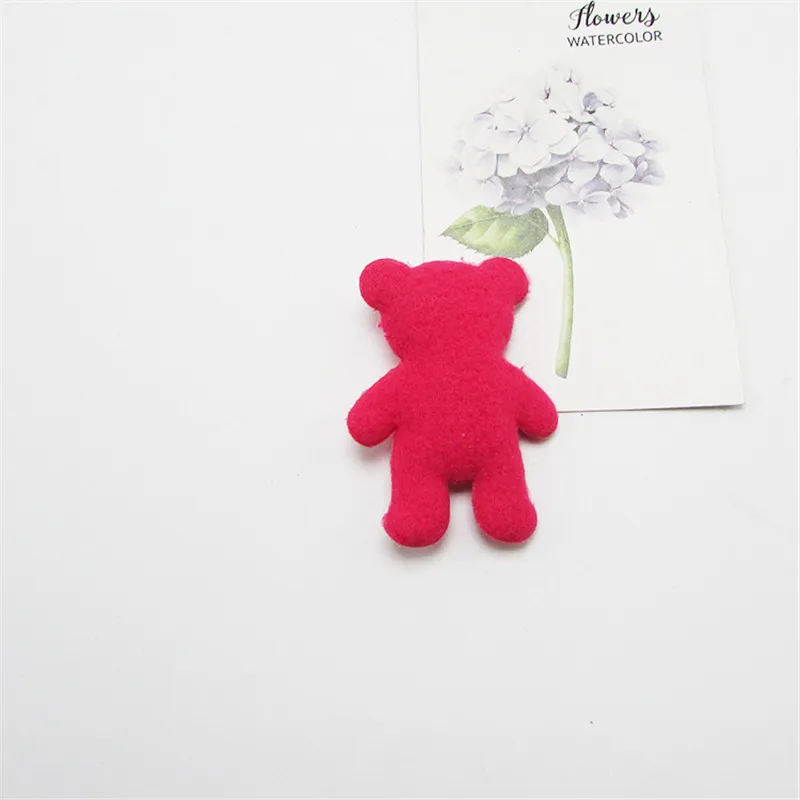 Rose red bear 10-50 шт. милые плюшевые медведи мягкие аппликации DIY ремесла принадлежности для детей Basteln головные уборы шпильки аксессуары Artesanato материалы - Цвет: Rose red bear