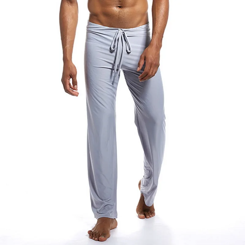 MoneRffi Для мужчин тайские штаны для рыбалки джоггеры одноцветное Цвет со шнуровкой карманы Повседневное Штаны Винтаж Для мужчин Йога-штаны свободные брюки 5XL
