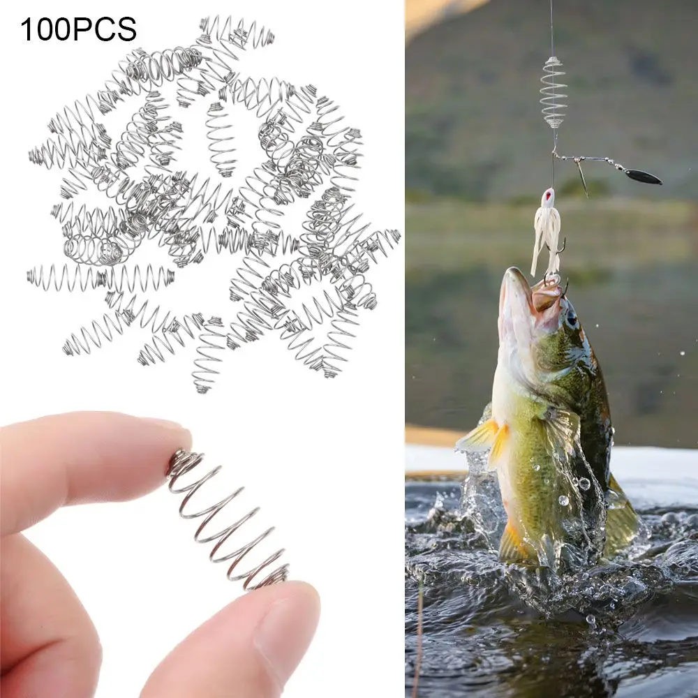 100pcs Carp Fishing Spring Feeder Cage Hair Rig Combi Rigs Floating Feeder  Accessory Stops Carp Fishing Tackle