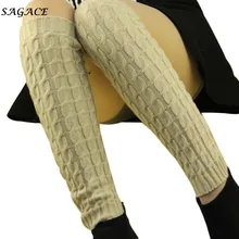 SAGACE/модные гетры для женщин и девочек; теплые вязаные гетры с манжетами; мягкие комфортные чулки; женские гетры