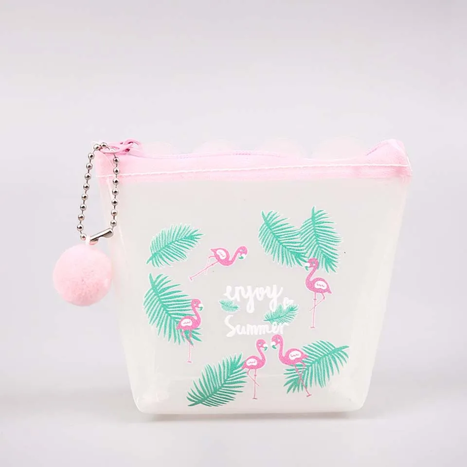 Фрукты Единорог Кошелек для монет с принтом ПВХ прозрачный переносной милые деньги ID карты на молнии кошелек-органайзер для девочек подарок