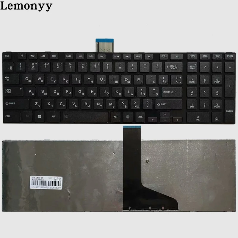 Новая русская клавиатура для ноутбука TOSHIBA SATELLITE L850 L850D P850 L855 L855D L870 L870D RU черная/белая клавиатура