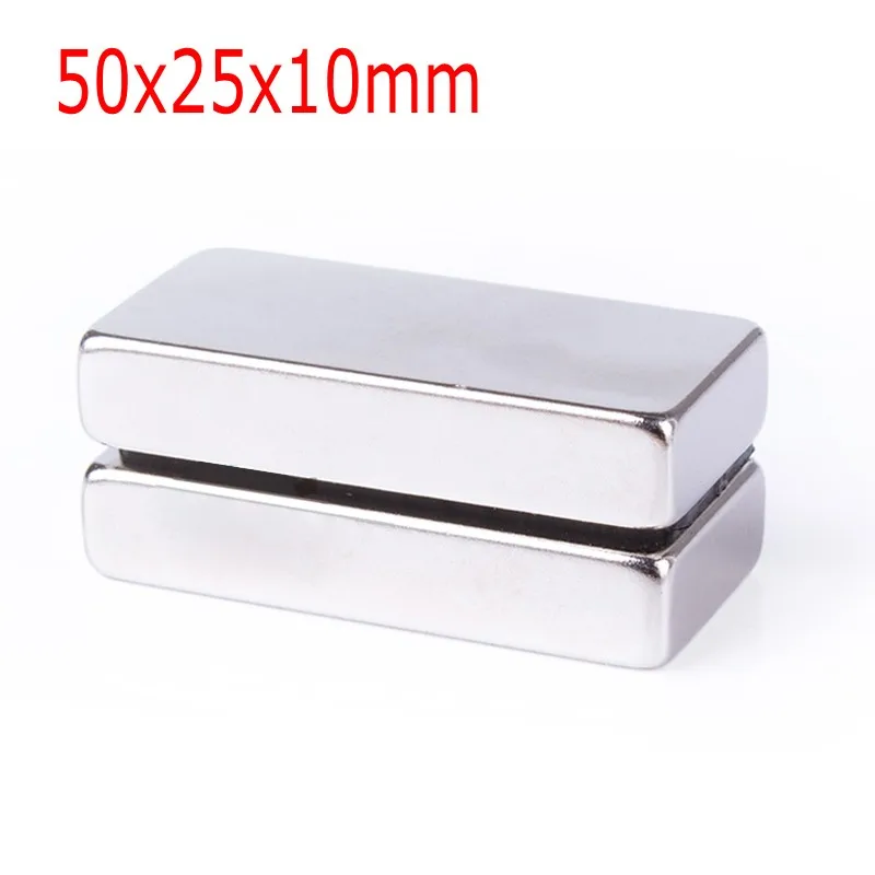 

1~10Pcs 50x25x10 Neodymium Magnet NdFeB Magnets 50*25*10 Block Super Powerful Strong Permanent Magnetic imanes Block 50x25x10mm