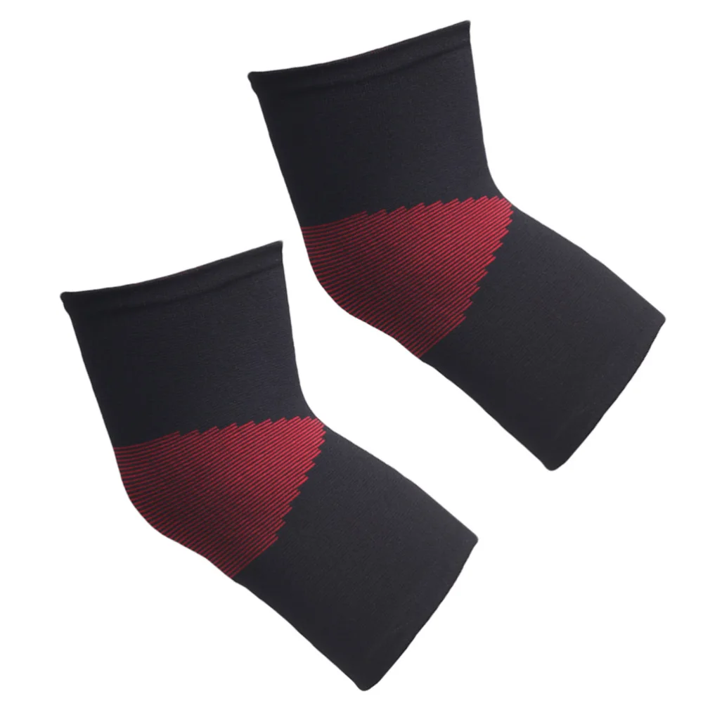 1 Pair Sports Kneepad Elastic Outdoor Exercise Fitness Knee Brace Protection Pad Knees Sleeves Black and Red Size | Спорт и