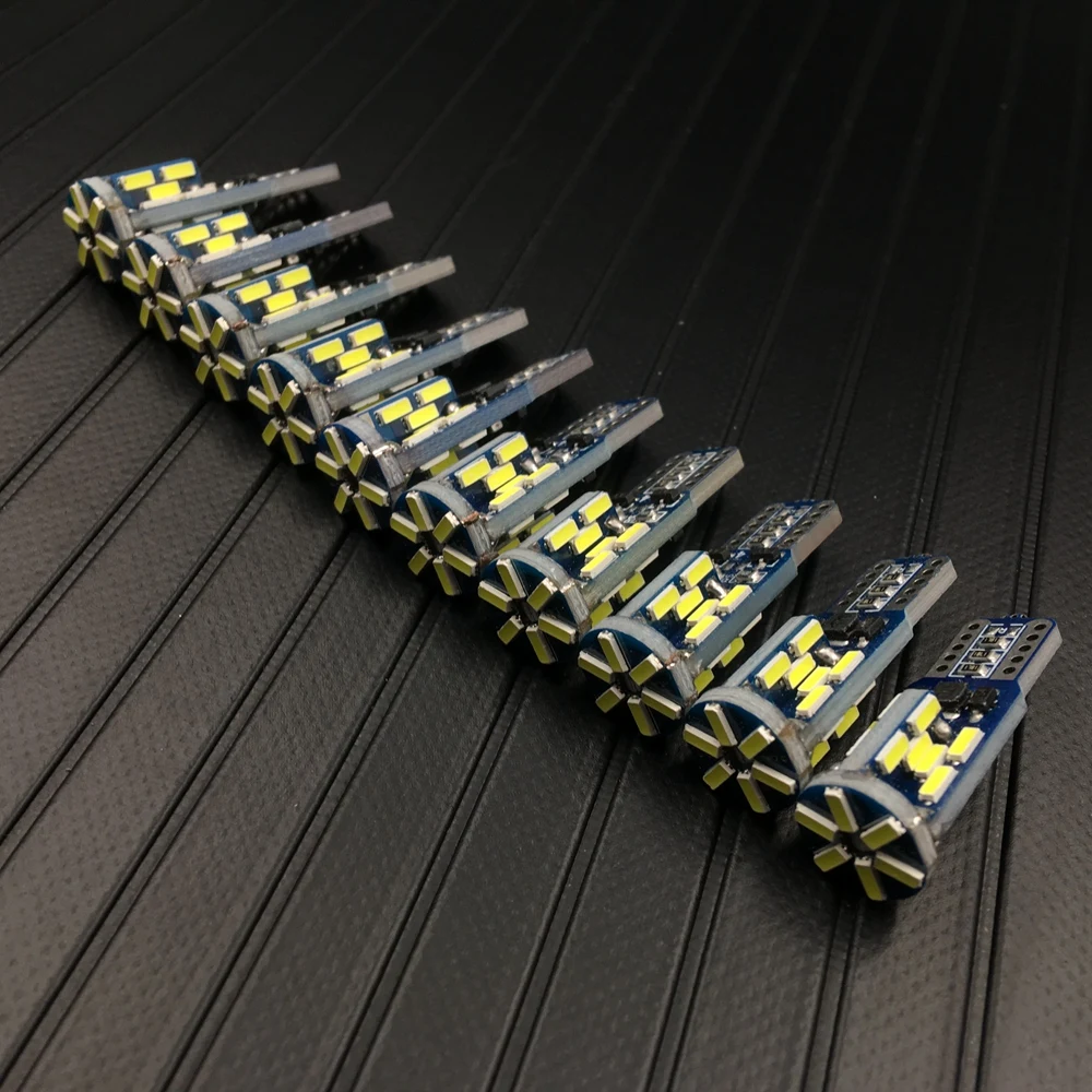 10 шт. автомобильный T10 30SMD ксеноновый белый Canbus без ошибок боковой светильник светодиодный 4014 194 168 интерьерный светильник парковочные огни W5W DC 12V