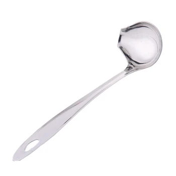 

Hot Sale Stainless Steel Duck Mouth Shaped Spoon Long Handle Hanging Hot Pot Soup Ladle Spoon Tableware Scoop Ladle Cooking Tool
