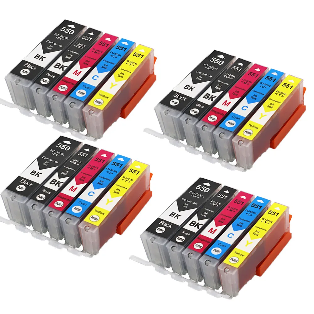 

PGI550XL pgi 550 cli-551 XL чернильный картридж PGI550 CLI551 для Canon PIXMA IP7250 MG5450 MX925 MG5550 6450 5650