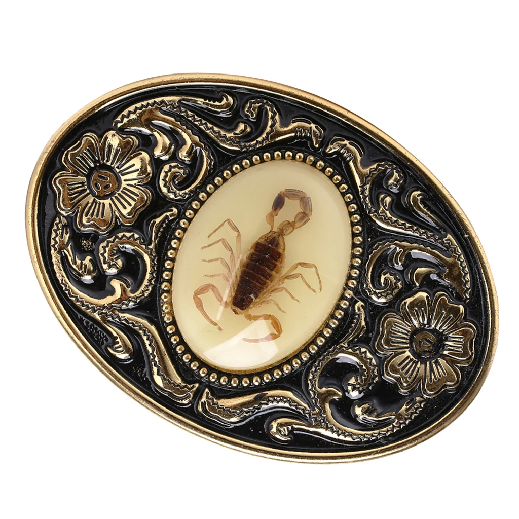3D Scorpion Western Metal Rodeo Belt Buckle for Cowboy Cowgirl  suitable for 3.6-3.9cm width snap on belt