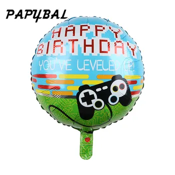 

50pcs 18inch Video Game Controller Balloons Mylar Inflatable Birtdhay Party Decor Kids Toys Globos Game foil Balloons Supplies