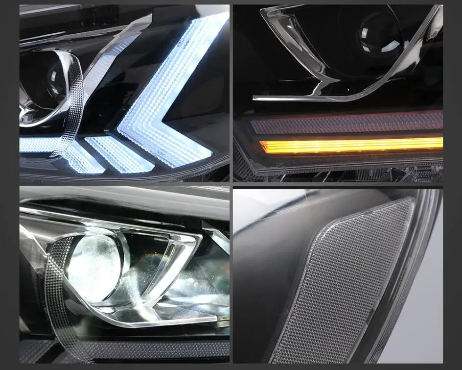 2019y автомобильный bupmer головной светильник для Revo Hilux Vigo головной светильник автомобильные аксессуары светодиодный DRL HID ксеноновый противотуманный фонарь для Vigo налобный фонарь
