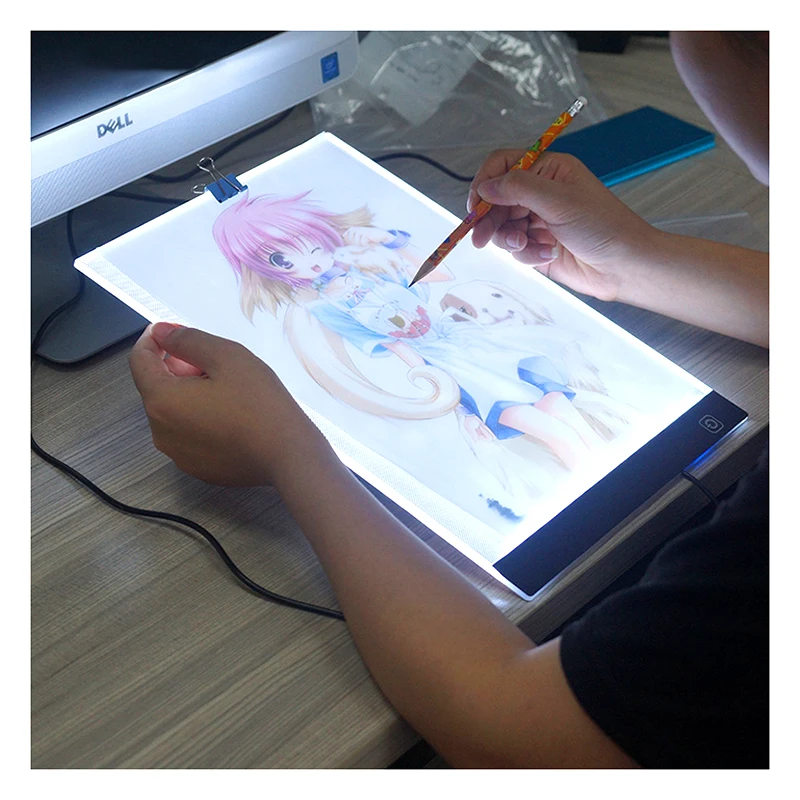 3.5 mm LED artist stencil board tattoo drawing Tracing table display light box Pad, without radiation EU / UK / AU /US / USB