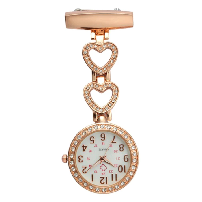 Модные женские карманные часы с клипсой на сердце/пятиконечная звезда кулон висят кварцевые часы для медицинского доктора медсестры часы JS26