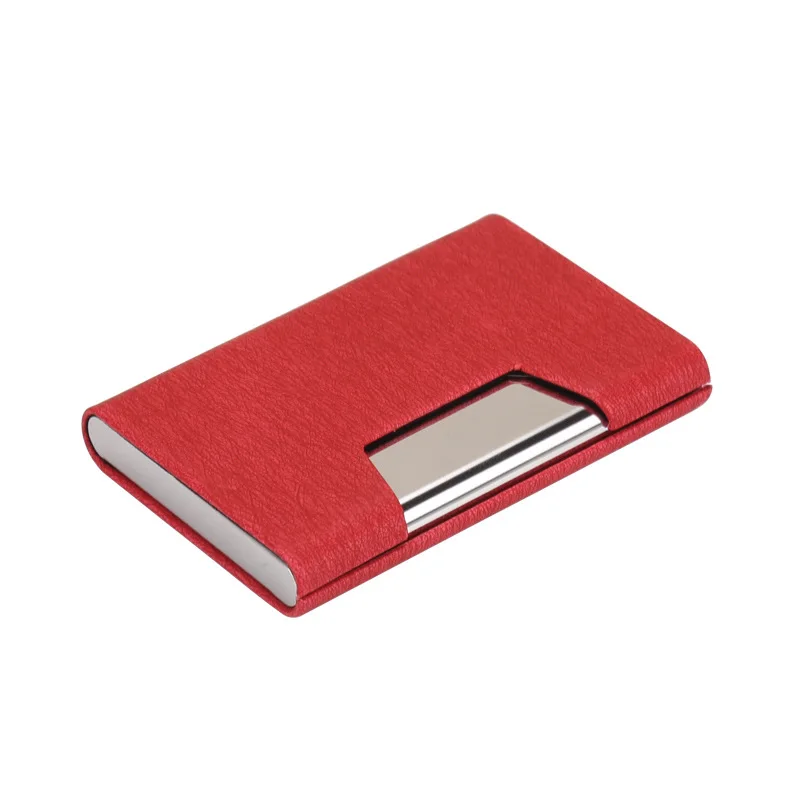 

High Quality Stainless Steel Pu Business Carry-on Business Card Holder-Style Card Case Creative Card Case Lettering Logo Customi