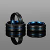 Tigrade Titanium Ring 6mm 8mm 10mm Black Blue Centre Groove Wedding Band Comfort Fit Matte for Men Women 4