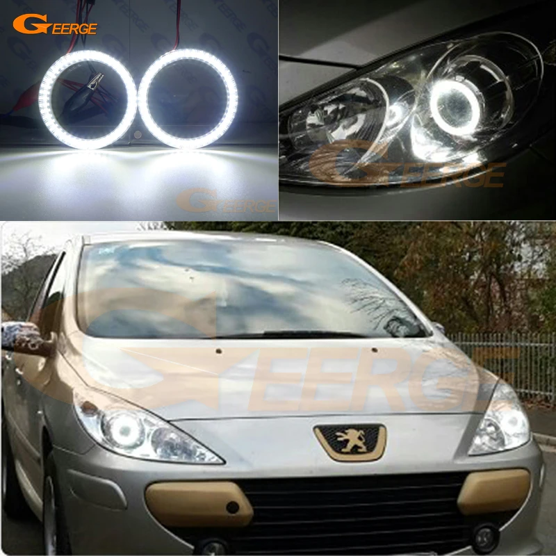 Для Peugeot 307 T6 2005 2006 2007 2008 2009 отличный ультра яркий SMD СВЕТОДИОДНЫЙ ангельские