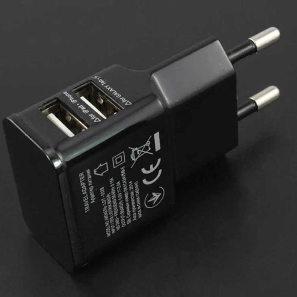 EU plug 5V 2A Dual USB Универсальное зарядное устройство для мобильного телефона s Походное зарядное устройство, адаптер для iPhone для Android