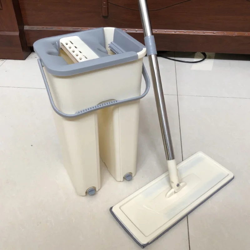 

Adjustable Floor Mop Set Automatic Mop Mini Dust Brush Bucket Microfiber Cleaning Cloth Flat Squeeze Magic Wooden Floor Lazy Mop
