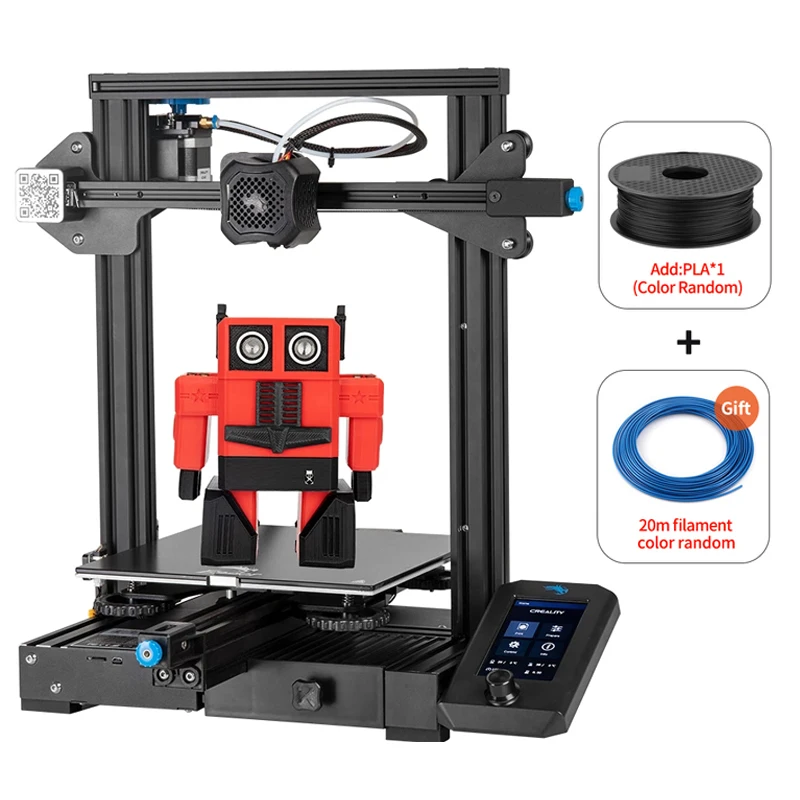 Creality Ender-3 V2 3D Printer FDM Printing Kit Upgraded Silent Motherboard Glass Bed 4.3 Inch Color Lcd Sensor Resume Printing 