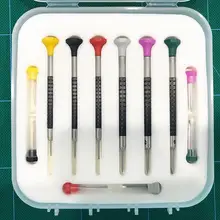 Корейская микро отвертка с плоской головкой в миллиметровом слоте, отвертка для ремонта часов, 6 шт. Для 0,8-2,0