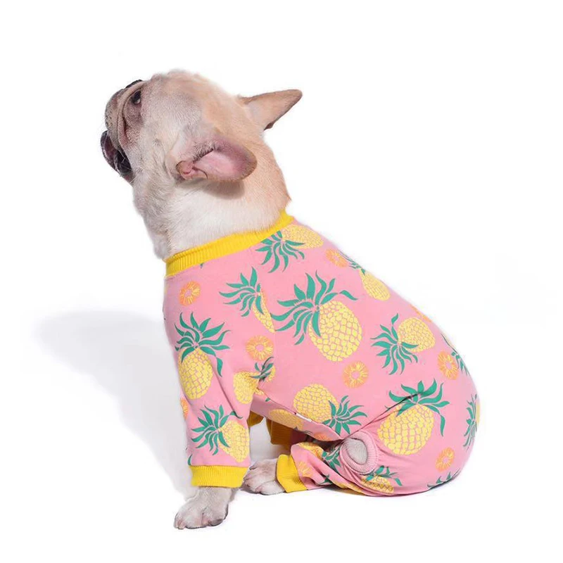 Ананас Комбинезоны для животных для маленьких собак, одежда для собак пижамы зимнее пальто для собаки щенка костюм для животных французский одежда для бульдога для домашних животных