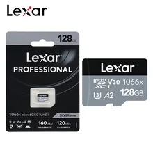 Lexar-tarjeta de memoria 1066x profesional, 128GB, 256GB, velocidad de lectura de hasta 160 MB/S, SDXC, V30, UHS-I, U3, Microsd, 64GB, clase 10, TF