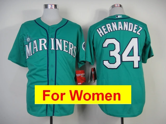 Фиолетовый Женская майка Seattle Ken Griffey Jr. Ichiro Suzuki Felix Hernandez James Paxton Edgar Martinez FLEX& Cool Base - Цвет: Фиолетовый