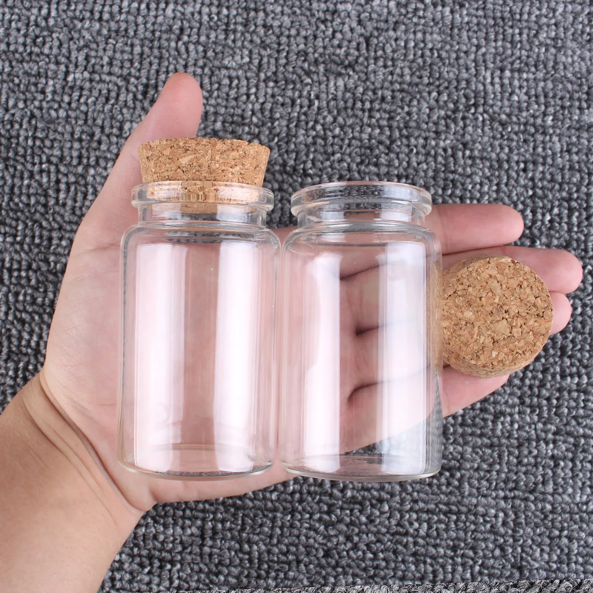 BULK LOT Smalll Glass Jars With Airtight Lids 70ml Mini Glass Spice Jars  With Clip Lid Small Glass Containers Lids Party Wedding Favours 