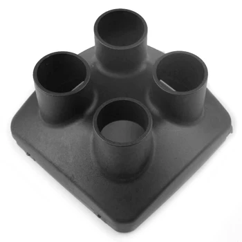 

Black Outlet Exhaust Connector Plastic 4-hole Air Diesel Heater 14.2x14.2x8.8cm Accessories