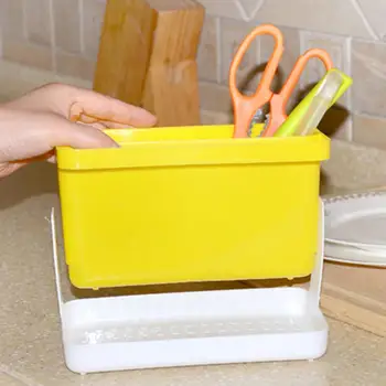 

4 Color Water Pipe Kitchen Organizer Useful Convenient Storage Drain Rack Sponge Brush Holder Drying Sink Basket Sturdy