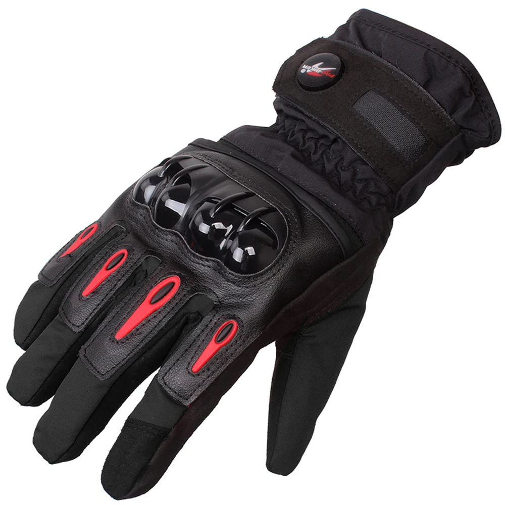 

1 Pair Professional Touch Screen Winter Motorcycle Gloves Warm Waterproof Protective Taslan Fabric Gloves