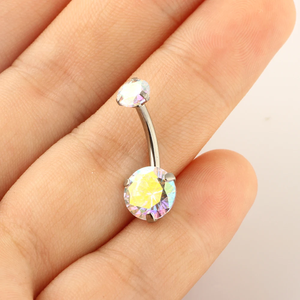 TIANCIFBYJS Stainless Steel 14G Sexy Belly Navel Piercing Ring Women Navel Button Rings Cartilage Earring Body Jewelry 20/50pcs