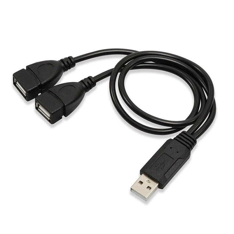 1 шт. 0,5 м 1 Мужской и 2 Женский USB удлинитель 1 разделите на 2 usb кабель для зарядки