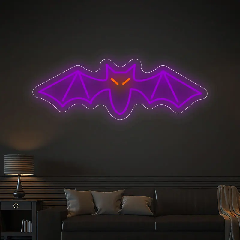 

Bat - LED Neon Sign, Spooky Halloween Led Decor, Scary Halloween, Halloween Light Decor, Custom Neon Sign