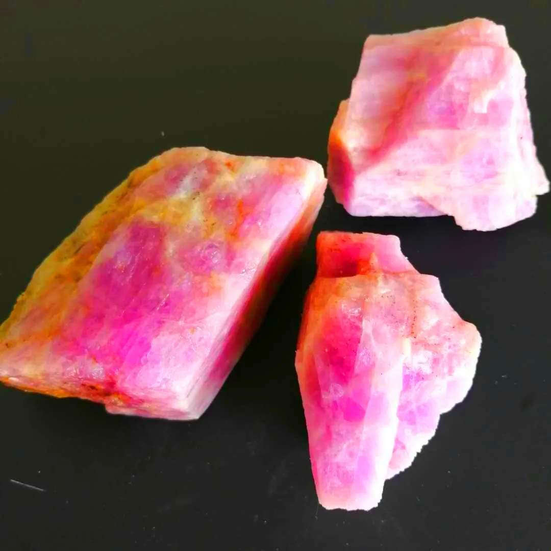 Natural Kunzite Quartz Crystal Spodumene Rough Mineral Stones Healing Decor Natural Stones and Minerals